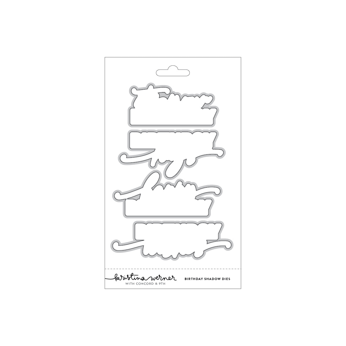 Concord & 9th Kristina Werner Big Day Birthday Stamp Set (6 x 8) & cordinating 3 dies