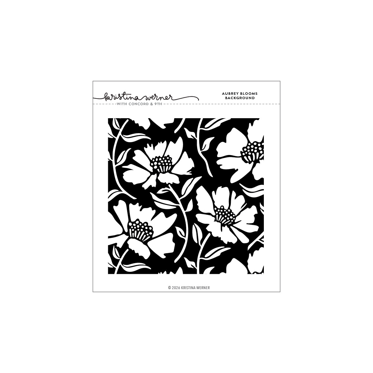 Concord & 9th KW Aubrey Blooms Background Stamp (6 x 6)