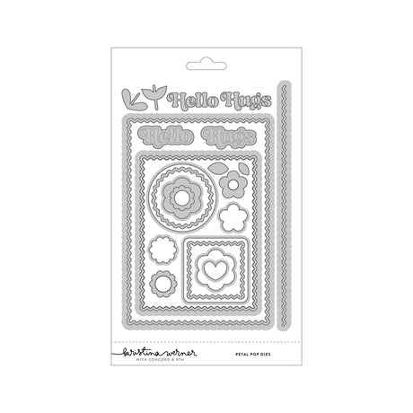 Concord & 9th KW Petal Pop Greetings Stamp Set (4 x 6) & Die Bundle