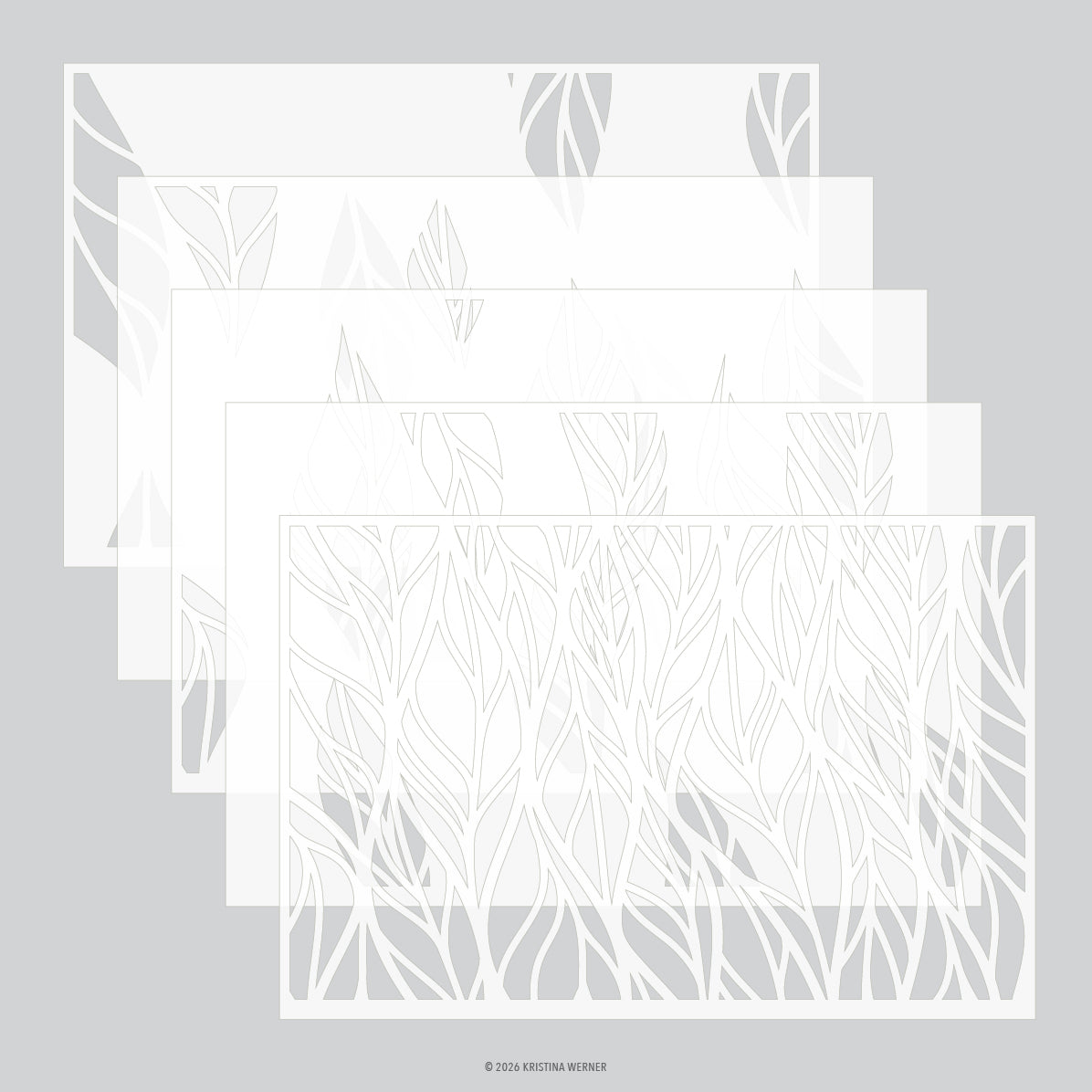 Concord & 9th KW Leaf Flow Stencil Pack