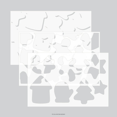 Concord & 9th KW Gingerbread Cookies Stamp Set (6 x 8) , stencil & Die Bundle