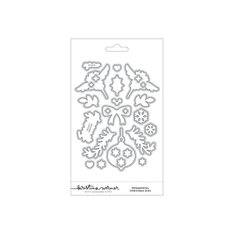 Concord & 9th KW Ornamental Christmas Stamp Set (6 x 8), Stencil & Die Bundle