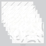 Concord & 9th KW Peppermint Stripes Stencil Pack (6 qty; 6 x 9)
