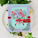 Pinkfresh Studio Celebrate in Blooms stamp, Die, Stencil and Washi Bundle