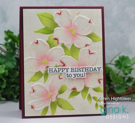 Gina K Designs BUNDLE – Fancy Dogwood 3D Embossing Folder, Layering Stencils & Die Set
