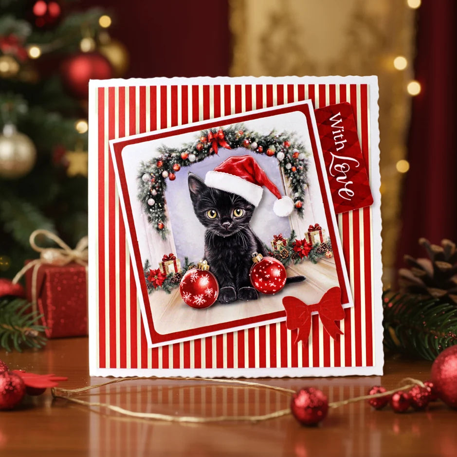 Katy Sue Christmas Cats Die Cut Topper & Decoupage Collection - 11-DCD7004