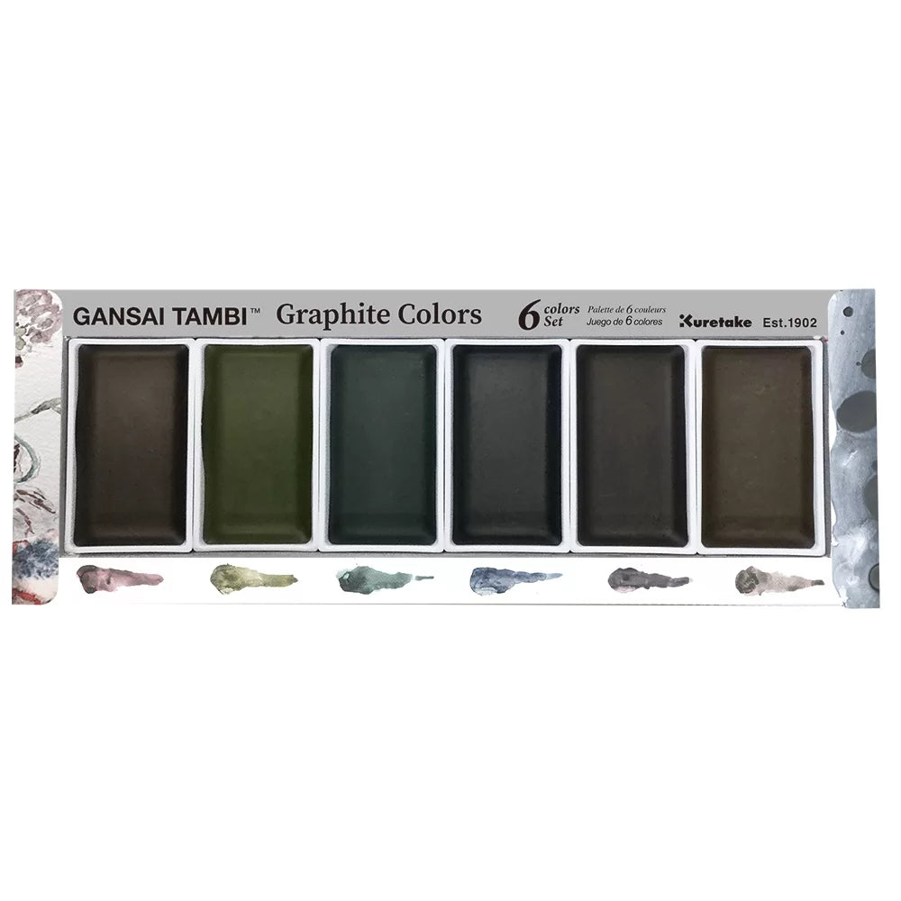 Kuretake Gansai Tambi Metallic Sets Graphite Colors