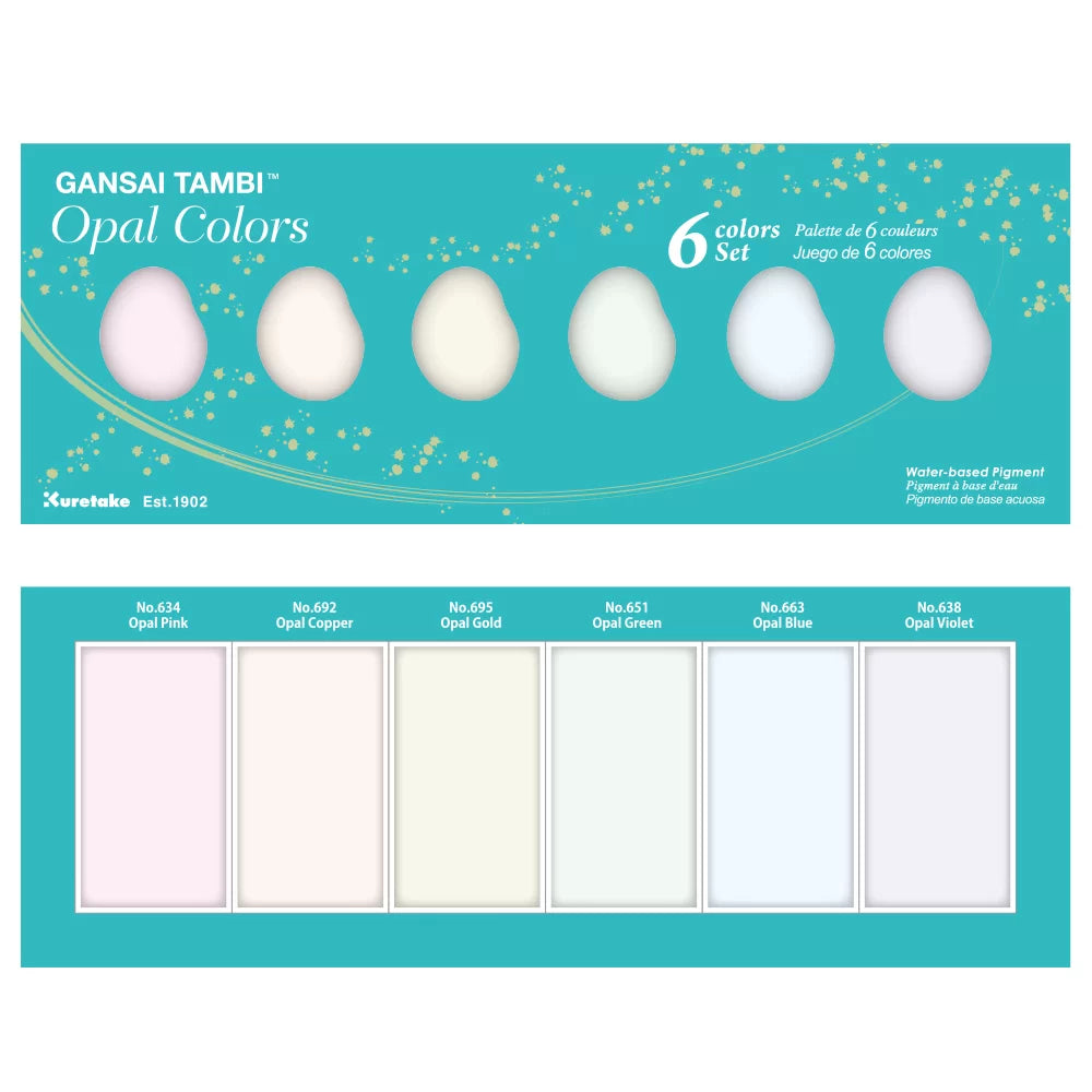 Kuretake Gansai Tambi Metallic Sets Opal Colors