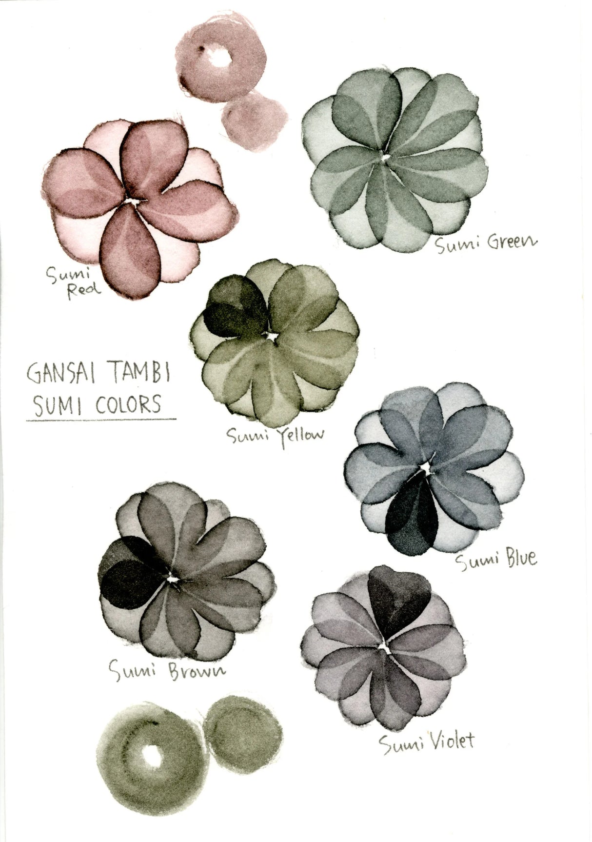 Kuretake Gansai Tambi Metallic Sets Sumi Colors