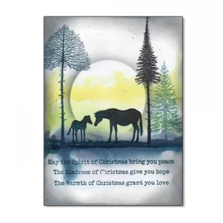 Lavinia Stamp Horse and Foal Stamp LAV006