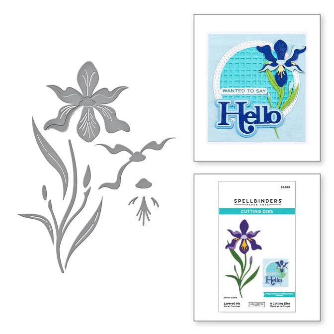 Spellbinders Layered Iris Etched Dies from the Spotlight Frames and Florals Collection by Lisa Horton