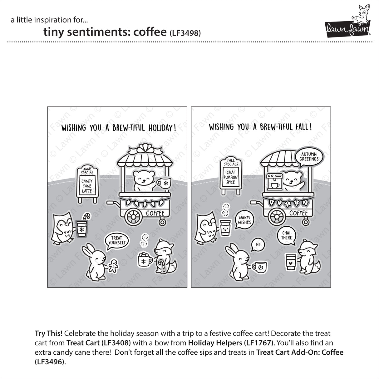 LF3498 - Stamps - Tiny Sentiments: Coffee