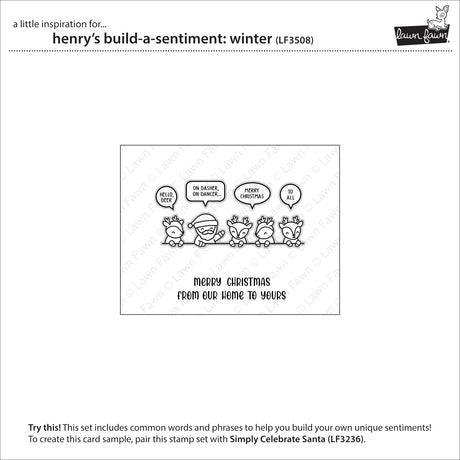 LF3508 - Stamps - Henry's Build-A-Sentiment: Winter