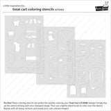 LF3542 - Lawn Clippings - Treat Cart Coloring Stencils