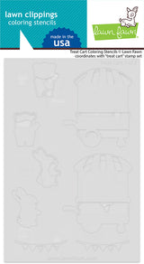 LF3542 - Lawn Clippings - Treat Cart Coloring Stencils
