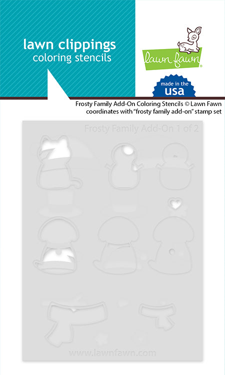 LF3564 - Lawn Clippings - Frosty Family Add-On Coloring Stencil