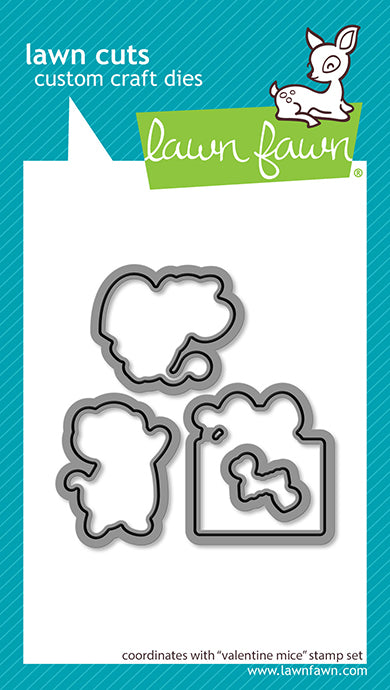 Lawn Fawn  LF3609 - Lawn Cuts - Valentine Mice Dies