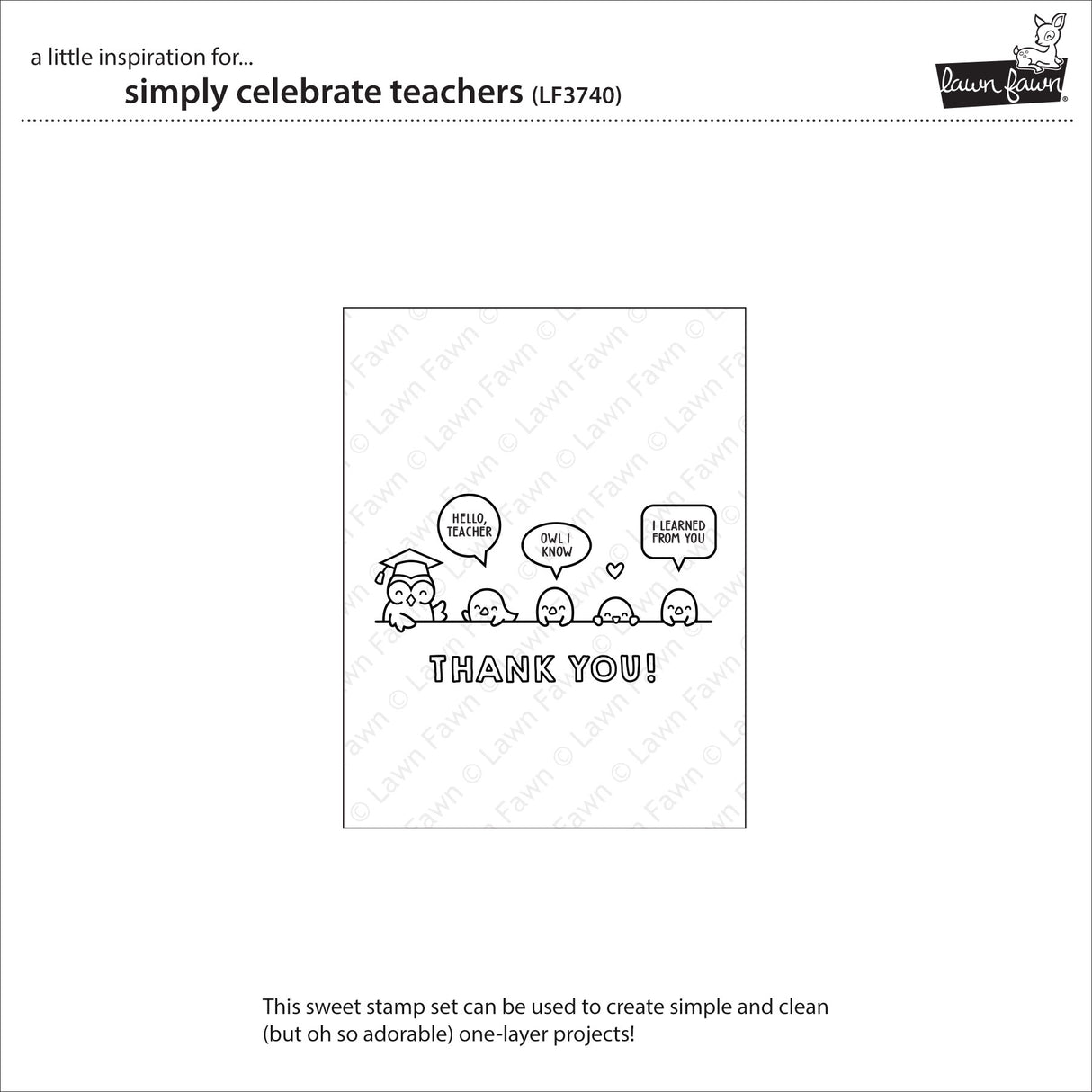 Lawn Fawn LF3740/LF3741 – Simply Celebrate Teachers Stamp & Die Bundle