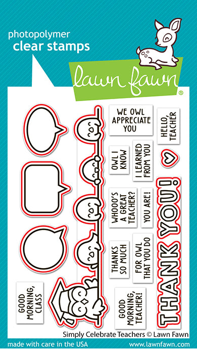 Lawn Fawn LF3740/LF3741 – Simply Celebrate Teachers Stamp & Die Bundle