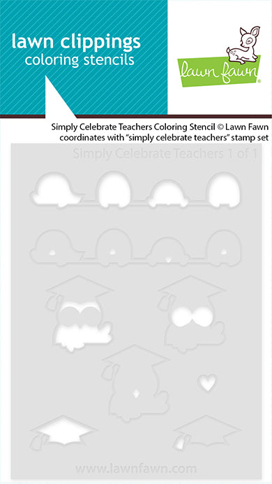 Lawn Fawn LF3742 – Simply Celebrate Teachers Stencil