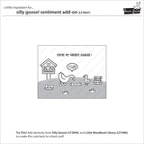 Lawn Fawn LF 3847 silly goose! sentiment add-on