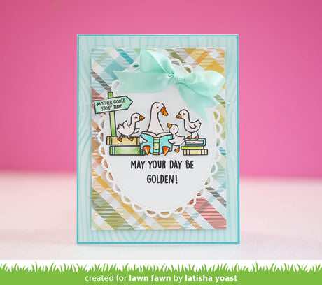 Lawn Fawn LF 3847 silly goose! sentiment add-on