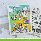 Lawn Fawn LF 3847 silly goose! sentiment add-on