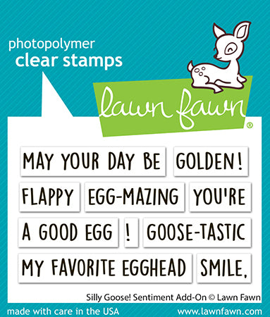 Lawn Fawn LF 3847 silly goose! sentiment add-on