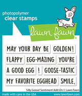 Lawn Fawn LF 3847 silly goose! sentiment add-on