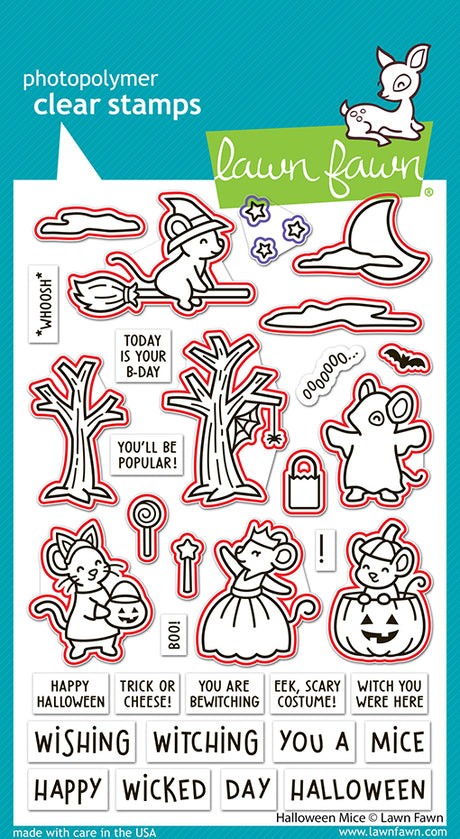 Lawn Fawn LF 3849 halloween mice lawn cuts