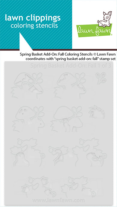 Lawn Fawn LF 3855 spring basket add-on: fall coloring stencils