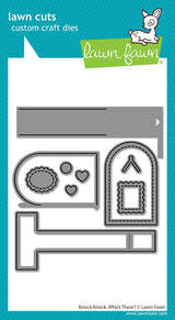 Lawn Fawn LF 3863 knock knock, who's there?