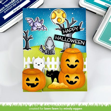 Lawn Fawn LF 3864 knock knock, who's there? rectangle door add-on