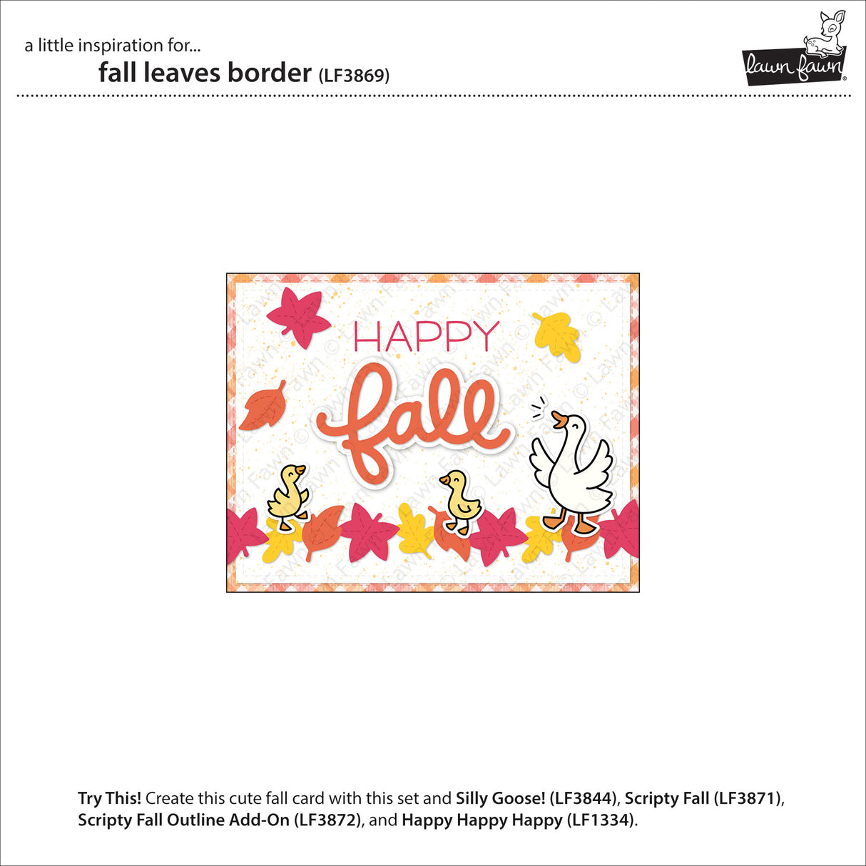 Lawn Fawn LF 3869 fall leaves border
