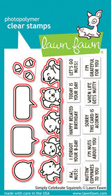 Lawn Fawn Simply Celebrate Squirrels Stamp and Dies Bundle - LF3882/lf3881