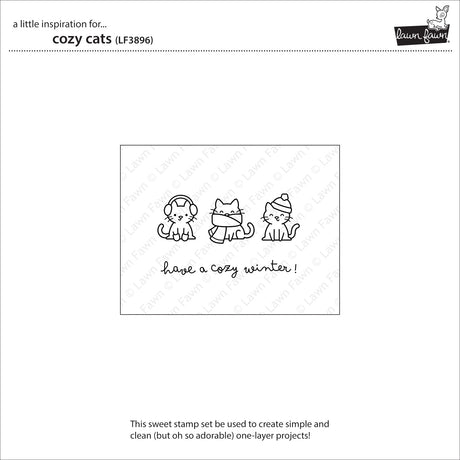 Lawn Fawn LF3896 - Stamps - Cozy Cats