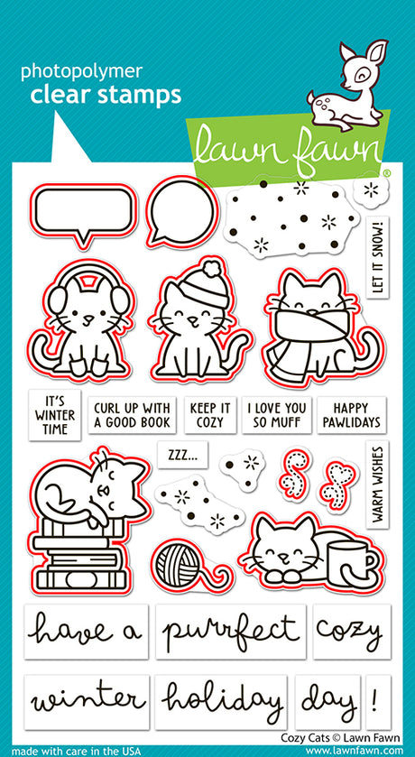 Lawn Fawn LF3897 - Lawn Cuts - Cozy Cats Dies