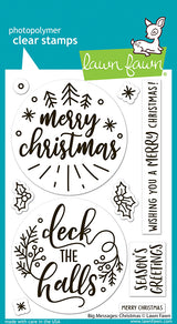 Lawn Fawn LF3902 - Stamps - Big Messages: Christmas