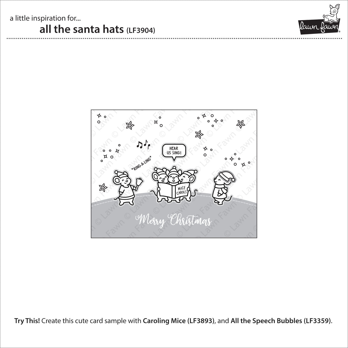 Lawn Fawn LF3904 - Stamps - All the Santa Hats