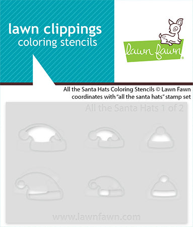 Lawn Fawn LF3906 - Lawn Clippings - All the Santa Hats Coloring Stencils