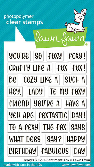Lawn Fawn LF3910 - Stamps - Henry's Build-A-Sentiment: Fox