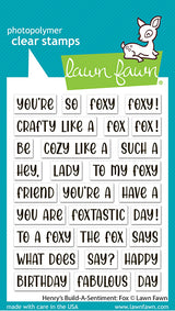 Lawn Fawn LF3910 - Stamps - Henry's Build-A-Sentiment: Fox