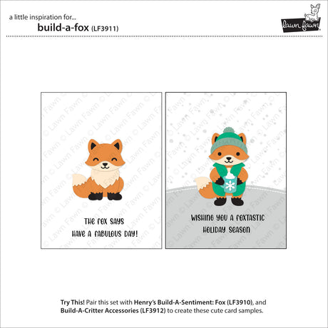 Lawn Fawn LF3911 - Lawn Cuts - Build-A-Fox Dies