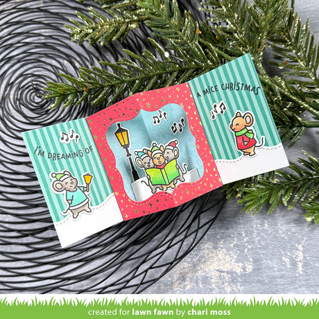 Lawn Fawn LF3918 - Lawn Cuts - Center Picture Window Card Holiday Add-On Dies