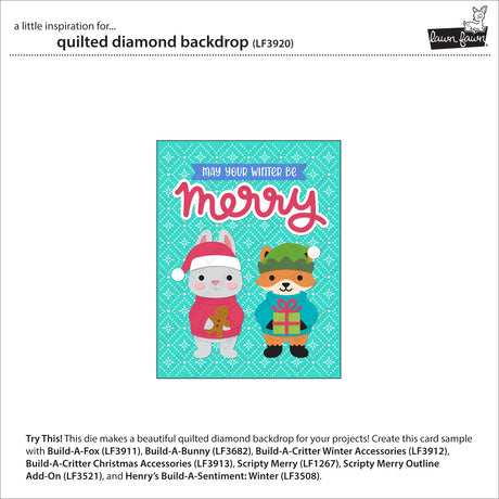 Lawn Fawn LF3920 - Lawn Cuts - Quilted Diamond Backdrop Die