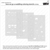 Lawn Fawn LF3926 - Lawn Clippings - Here We Go
A-Waddling Coloring Stencils