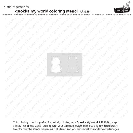 Lawn Fawn Quokka My World Coloring Stencil (LF3938)