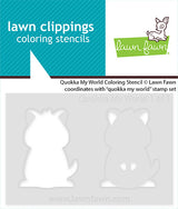 Lawn Fawn Quokka My World Coloring Stencil (LF3938)