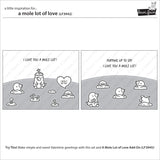 Lawn Fawn A Mole Lot of Love Stamp, Die and stencil LF3942,Lf3943, lf3944