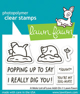 Lawn Fawn  A Mole Lot of Love Add-On stamp, die and stencil LAF3945 ,LF3946, lf3947